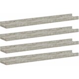  Zidne police 4 kom siva boja betona 60 x 9 x 3 cm | Eponuda.ba