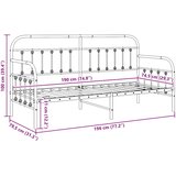 Krevet na kat Bijelo 75 x 190 cm Čelik s prahom premazan | shoptok.hr