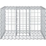  Gabionski uzdignuti krevet Srebrno 60 x 60 x 40 cm - 60 x 60 x 40 cm | shoptok.hr
