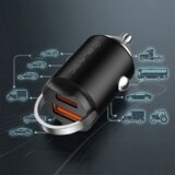 BLAVEC Auto punjač Aero - USB + Type - C - QC 3.0 18W PD 30W s Type - C na Type - C kabelom | shoptok.hr