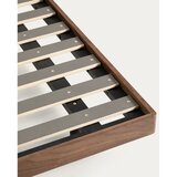 Kave Home Smeđi bračni krevet od masivne breze bez uzglavlja s podnicom 180x200 cm Norlen – | shoptok.hr