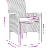 vidaXL 7-delni vrtni jedilni set s blazinami bež poli ratan | Shoptok.si