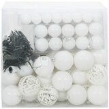  Set Božićnih Ukrasnih Kuglica 120 pcs Bijelo Plastika | shoptok.hr