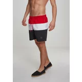 UC Men Color Block Swimshorts blk/firered/wht