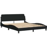  Okvir kreveta s LED svjetlima crni 160 x 200 cm od tkanine | shoptok.hr
