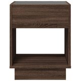  Noćni ormarić s beskonačnim LED boja smeđeg hrasta 40x40x50 cm | Eponuda.com