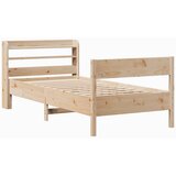 vidaXL Posteljni okvir z vzglavjem 100x200 cm trdna borovina, (21310244) | Shoptok.si