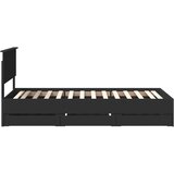  Krevetna konstrukcija Crna 100 x 200 cm Inženjersko Drvo | shoptok.hr