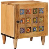  Noćni ormar Prirodna 40 x 33,5 x 46 cm Čvrsto drvo manga | shoptok.hr