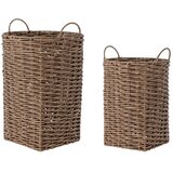 Bloomingville Okrasni cvetlični lonci v kompletu 2 ks iz umetnega ratana ø 35 cm Cestina – | Shoptok.si