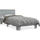 Furnova Posteljni okvir siva sonoma 90x200 cm inženirski les in kovina, (21938471) | Shoptok.si
