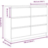 vidaXL Komoda starinski les 100x35x76 cm iverna plošča | Shoptok.si