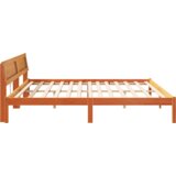  Konstrukcija postelje z vzglavjem Voskast rjav 180 x 200 cm, (5000126583) | Shoptok.si