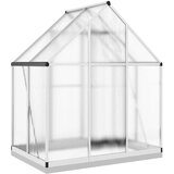  Staklenik s okvirom srebrni 169 x 114 x 202 cm aluminijski | shoptok.hr