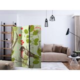  Paravan u 3 dijela - Bird and lilies vintage pattern [Room Dividers] 135x172 | shoptok.hr