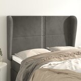  Uzglavlje s ušima tamnosivo 147x23x118/128 cm baršunasto Cijene
