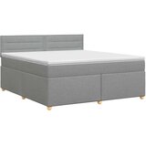  Boxspring krevet s madracem Svjetlosiva 180 x 200 cm Tkanina - Svjetlosiva 180 x 200 cm Dizajn linija | shoptok.hr