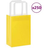  Papirnate vrećice 250 kom s ručkama žute 15x8x21 cm | shoptok.hr