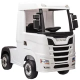  Battery-powered car Scania 500R HL698 White 4x4