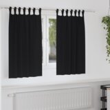 vidaXL Zavjese za zamračivanje 2 pcs Crna 140 x 140 cm Poliester | shoptok.hr