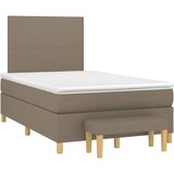 vidaXL Box spring postelja z vzmetnico taupe 120x190 cm blago, (21111758) | Shoptok.si