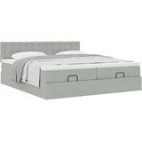 vidaXL Okvir kreveta s madracima svijetlosivi 160x200cm baršunasti | shoptok.hr