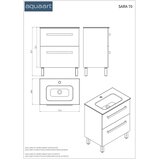 AQUAART kupaonski ormarić sara 70, donji, hrast natural | shoptok.hr