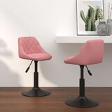 Maison Chic Vrtljiv Jedilni stoli - Vzorci stoli 2 kosa roza žamet A1639, (22031573) | Shoptok.si