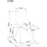 Stolica COBE - Tkanina - maslinasto zelena | shoptok.hr