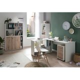MID.YOU Predalnik Na Kolescih Serie 400, Bela, Barva Hrasta | Shoptok.si