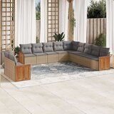  11-dijelni set vrtnih sofa od poliratana s jastucima bež | shoptok.hr