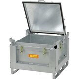 Cemo jeklen zbiralni in transportni zaboj za akumulatorje, prostornina 120 l, un-atest, dxšxv 715 x 715 x 580 mm, od 2 kosov | Shoptok.si