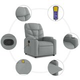  Masažni fotelj svetlo sivo blago | Shoptok.si