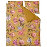 Bonami Selection Oker posteljina od pamučnoga satena za bračni krevet Blossom, 160 x 200 cm