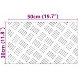  Stepenica Pravokutni 4 pcs Srebrno 50 x 30 cm Aluminij | shoptok.hr
