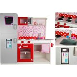 Lean_Toys Lesena kuhinja Jola, hladilnik, mikrovalovna pečica, odpiralni elementi | Shoptok.si
