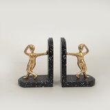  SET 2x držača za knjige zlatna/crna | Eponuda.com