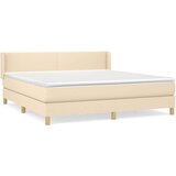  Box spring postelja z vzmetnico krem 180x200 cm blago | Shoptok.si