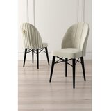 Hanah home Set 6 trpezarijskih stolica Ritim Krem-Crni | Eponuda.ba