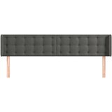  Uzglavlje s ušima tamnosivo 203x16x78/88 cm baršunasto | shoptok.hr