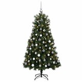  Umjetno božićno drvce s pomičnim granama i kuglicama 150 cm | shoptok.hr