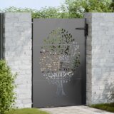 vidaXL Vrtna vrata Crna 100 x 150 cm Čelik s praškastim premazom | shoptok.hr