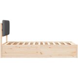  Krevetni okvir s tapiciranim uzglavljem Tamno siva 90 x 200 cm | shoptok.hr