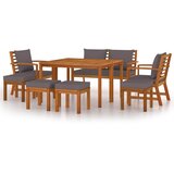  9-dijelni vrtni blagovaonski set s jastucima od bagremovog drva | Eponuda.com