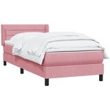 Box Spring krevet s madracem ružičasti 90x210 cm samt | shoptok.hr