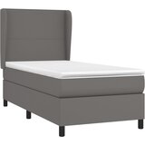  s oprugama i madracem sivi 80 x 200 cm od umjetne kože | shoptok.hr