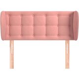  Vzglavje z ušesi roza 83x23x78/88 cm žamet, (20932199) | Shoptok.si