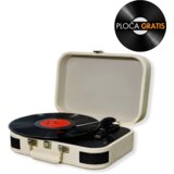 Retro bluetooth gramofon u kožnom koferu sa zvučnicima GM-214BT bež | Eponuda.ba