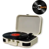 bluetooth gramofon u kožnom koferu sa zvučnicima GM-214BT bež