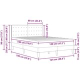  Okvir kreveta s madracem Plava 120 x 190 cm tkanina - Plava 120 x 190 cm | shoptok.hr